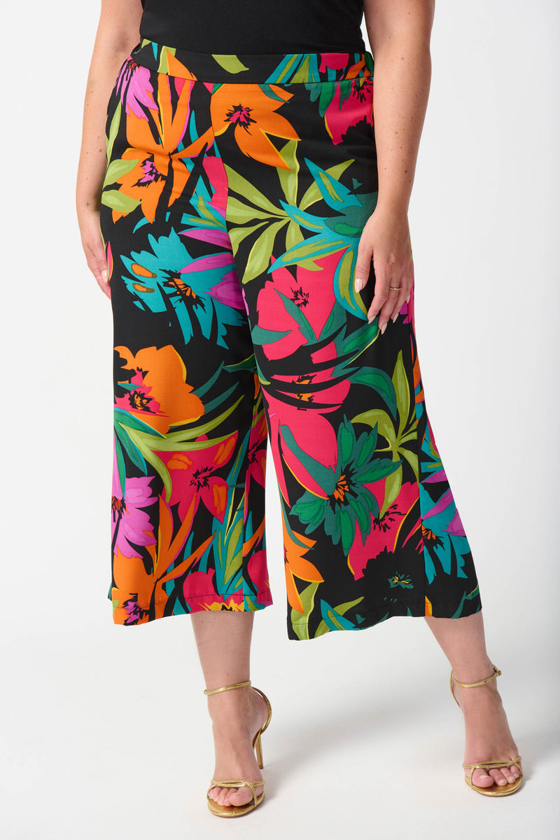 Joseph RibkoffGauze Tropical Print Culotte Pants 242211