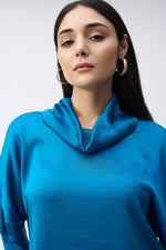 Joseph Ribkoff Satin Cowl Collar Top 243189