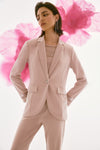 Joseph Ribkoff Signature | Silky Knit and Rhinestone Mesh Blazer 243752S25