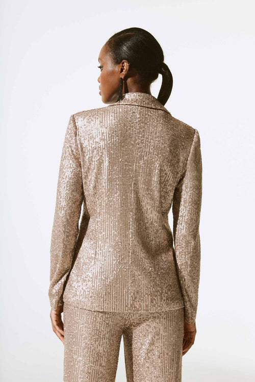 Sequined Straight Blazer F243772