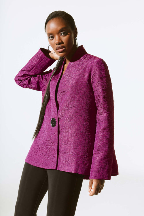 Joseph Ribkoff Textured Jacquard Trapeze Jacket 243788