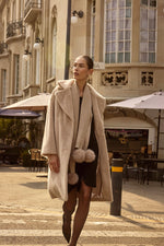 Joseph Ribkoff |    Faux Fur Straight Coat 243902F25