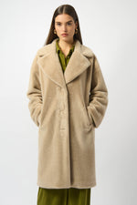 Joseph Ribkoff |    Faux Fur Straight Coat 243902F25
