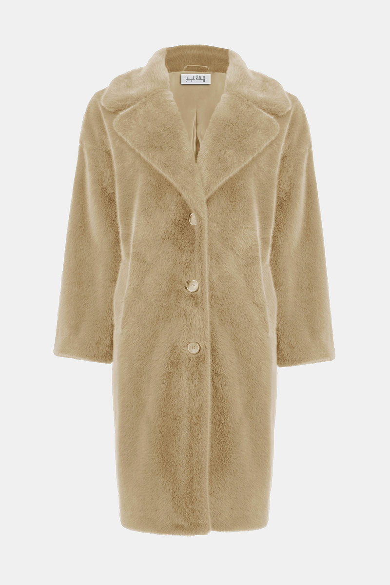 Joseph Ribkoff |    Faux Fur Straight Coat 243902F25