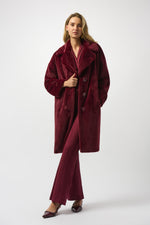 Joseph Ribkoff |    Faux Fur Straight Coat 243902F25