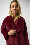 Joseph Ribkoff |    Faux Fur Straight Coat 243902F25