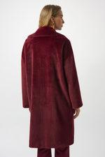 Joseph Ribkoff |    Faux Fur Straight Coat 243902F25