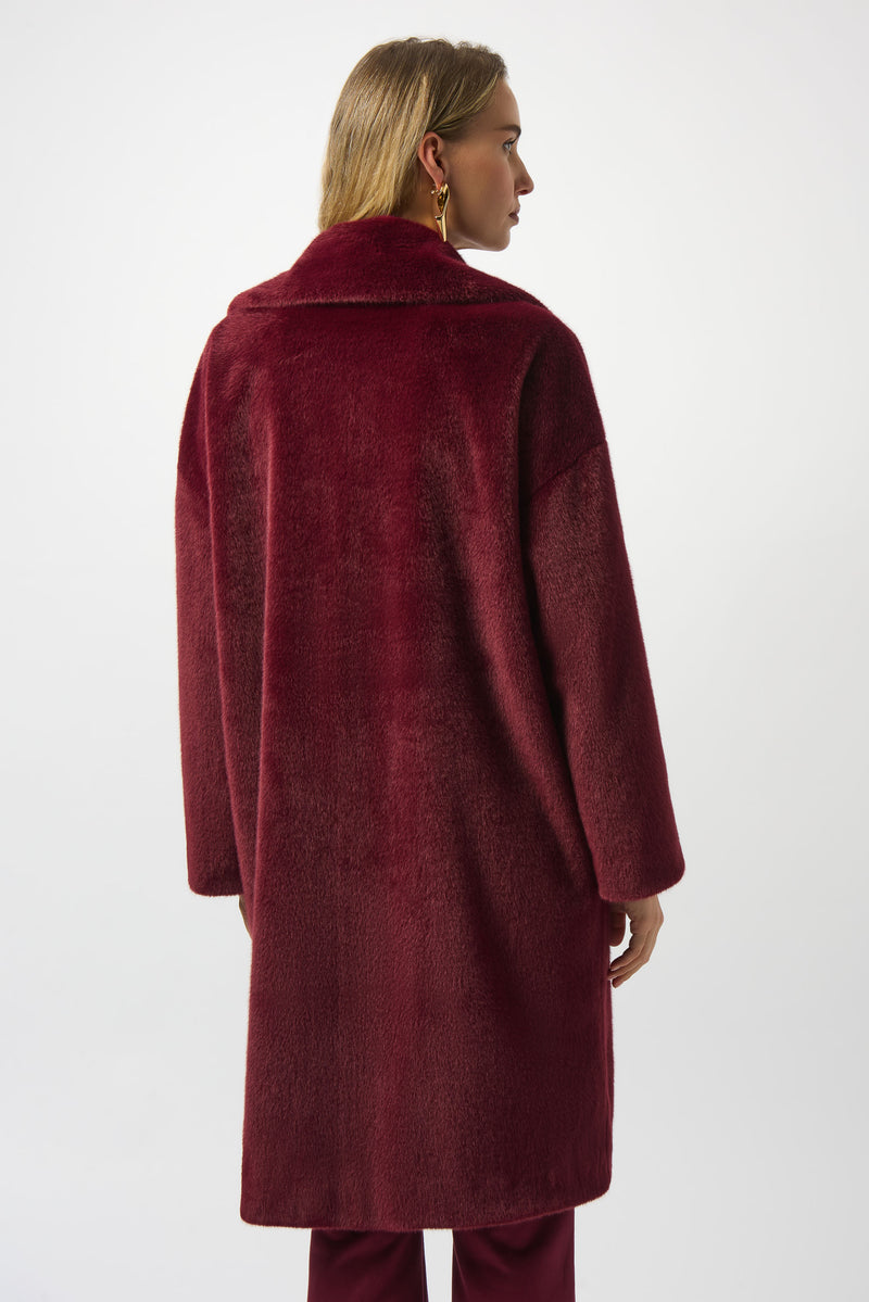 Joseph Ribkoff |    Faux Fur Straight Coat 243902F25