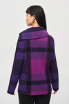 Joseph Ribkoff Plaid Jacquard Cowl Neck Sweater 243943 Hots