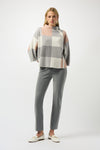 Joseph Ribkoff | Plaid Jacquard Sweater Knit Top 243948F25