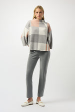 Joseph Ribkoff | Plaid Jacquard Sweater Knit Top 243948F25