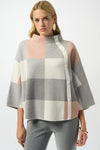 Joseph Ribkoff | Plaid Jacquard Sweater Knit Top 243948F25