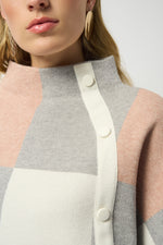 Joseph Ribkoff | Plaid Jacquard Sweater Knit Top 243948F25