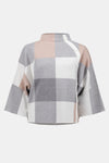 Joseph Ribkoff | Plaid Jacquard Sweater Knit Top 243948F25