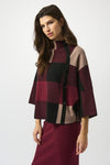 Joseph Ribkoff | Plaid Jacquard Sweater Knit Top 243948F25
