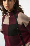 Joseph Ribkoff | Plaid Jacquard Sweater Knit Top 243948F25
