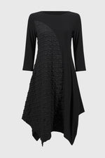 Joseph Ribkoff Silky Knit And Jacquard Handkerchief Dress 244037