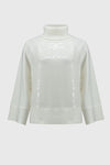 Joseph Ribkoff Sweater Knit Boxy Top With Sequins Detail 244935