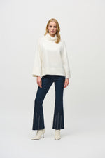 Joseph Ribkoff Sweater Knit Boxy Top With Sequins Detail 244935