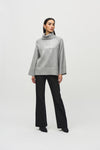 Joseph Ribkoff Sweater Knit Boxy Top With Sequins Detail 244935