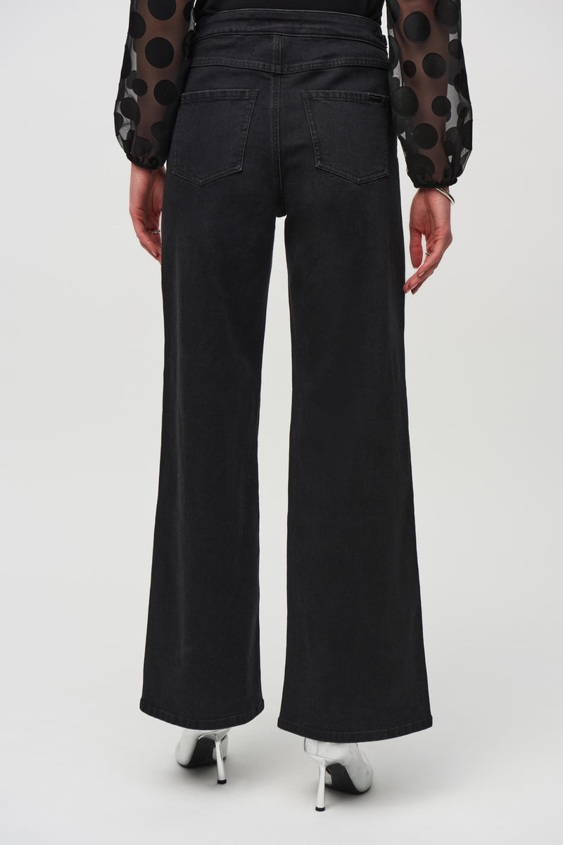 Joseph RibkoffHigh-Rise Wide-Leg Denim Pants 244947