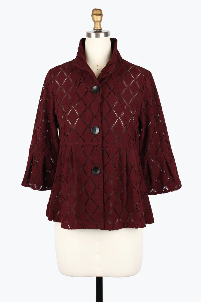 Damee Velveteen Harlequin Short Jacket 2469-Mar F25