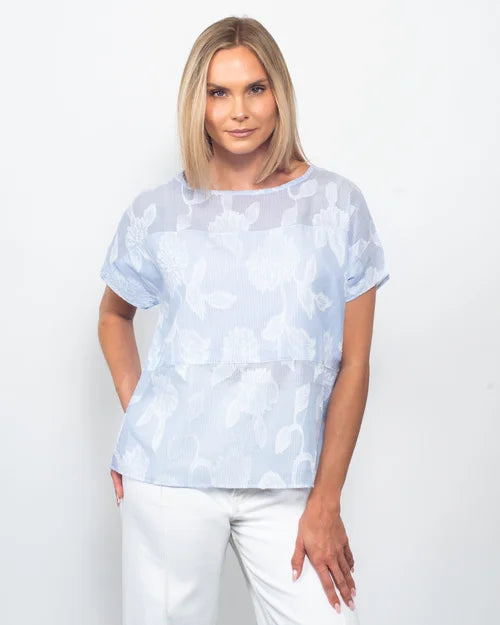 Snoskins Pinstripe Jacquard Top 24753-26