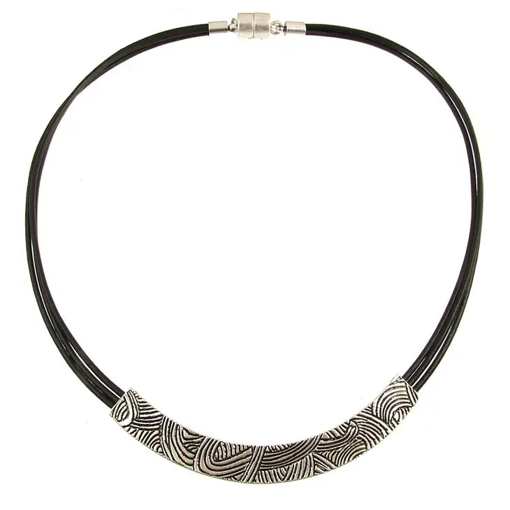Origin Antique Silver/Black Necklace Style 5215