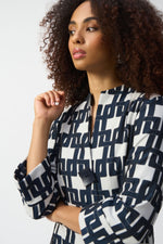Joseph Ribkoff  Geometric Jacquard Trapeze Jacket 251000 S25 BEST SELLER