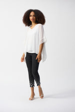 Joseph Ribkoff Chiffon And Silky Knit Poncho Top 251095