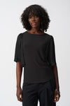 Joseph Ribkoff Silky Knit And Satin Straight Top 251164