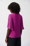 Joseph Ribkoff Silky Knit And Satin Straight Top 251164