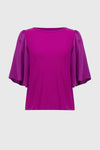 Joseph Ribkoff Silky Knit And Satin Straight Top 251164