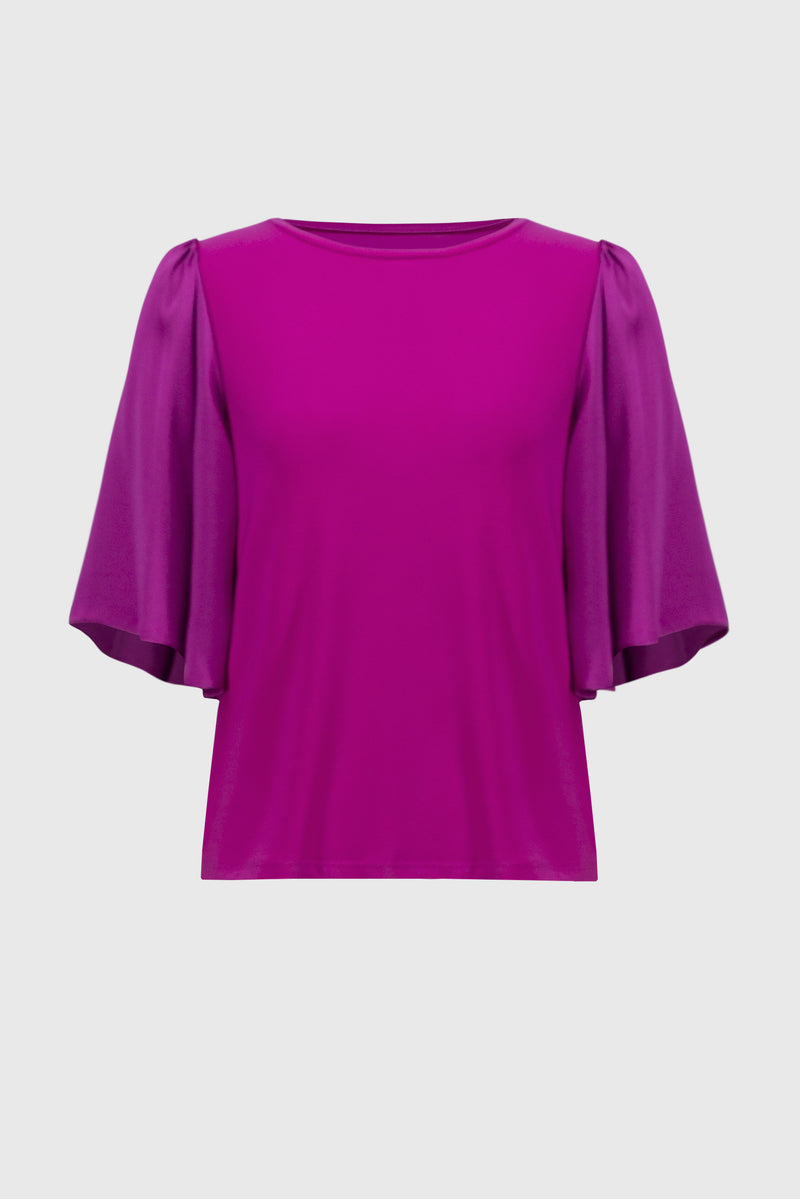 Joseph Ribkoff Silky Knit And Satin Straight Top 251164