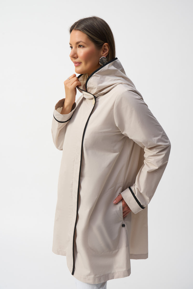 Joseph Ribkoff Memory Hooded Trapeze Coat 251184