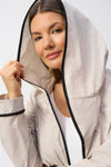 Joseph Ribkoff Memory Hooded Trapeze Coat 251184