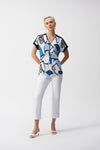 Joseph Ribkoff | Silky Knit Geometric Print Straight Top 251246 - S25