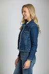 Jean Jacket With Frayed Detail