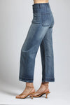 APNY Cropped Wide Leg Pant With Patch Pockets