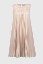 Joseph Ribkoff Signature Chiffon Lace Sleeveless Pleated Dress 251767S25 BEST SELLER