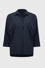 Joseph Ribkoff Poplin Boxy Shirt With Overlapping V-Neck 251948