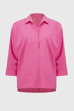 Joseph Ribkoff Poplin Boxy Shirt With Overlapping V-Neck 251948