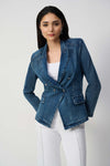 Joseph Ribkoff  Stretch Denim Double-Breasted Blazer 251962