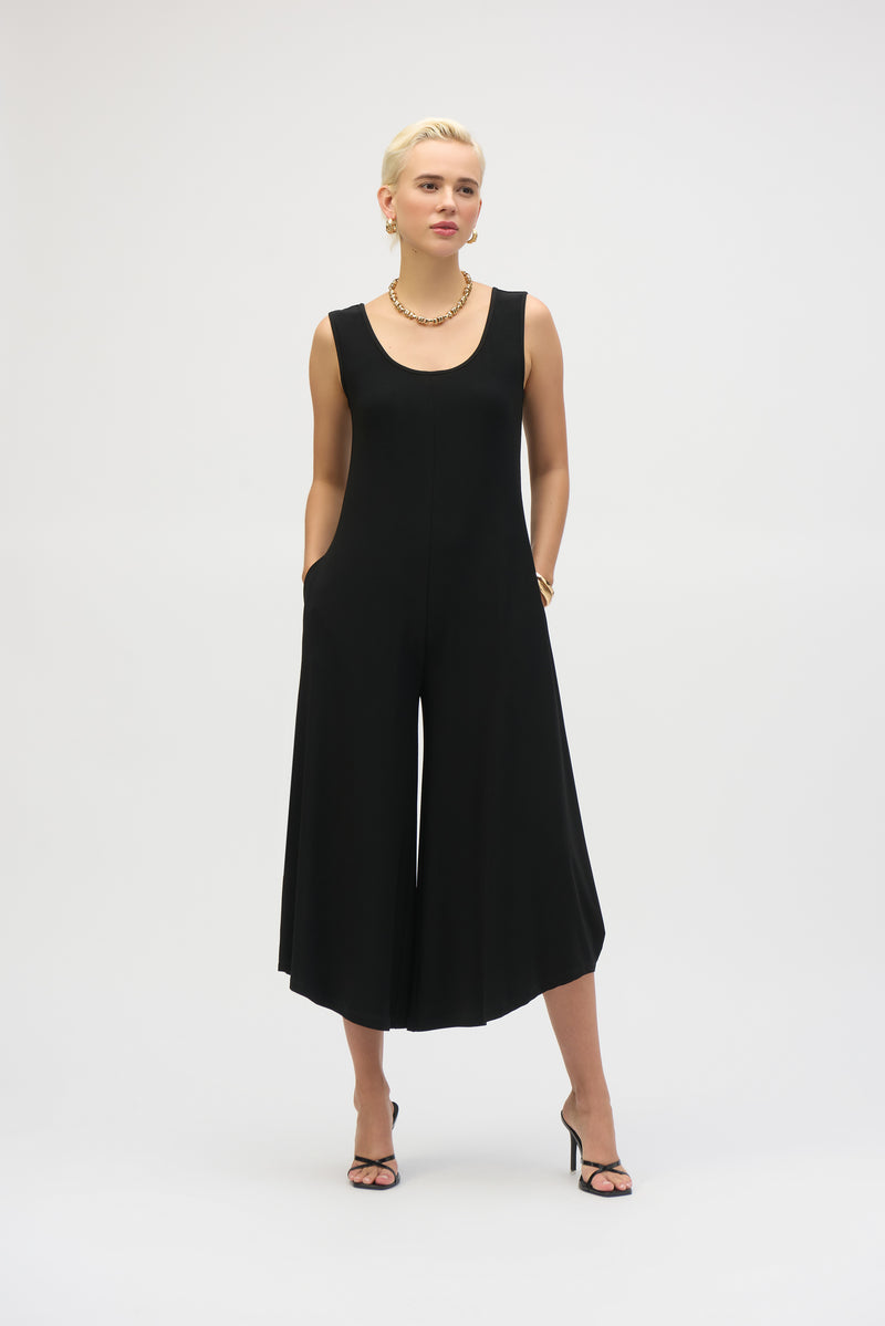 Joseph Ribkoff Silky Knit Wide-Leg Sleeveless Jumpsuit 252056 - S 25