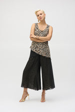 Joseph Ribkoff Chiffon Animal Print Reversible Culotte Pants 252156 - S 25