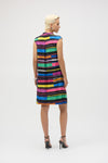 Joseph Ribkoff Silky Knit Stripe Print Trapeze Dress 252171 - S 25