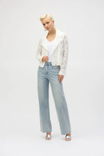 Joseph Ribkoff Lace Fitted Moto Jacket 252920 S25 BEST SELLER