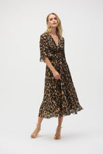 Joseph Ribkoff Chiffon Animal Print Fit and Flare Dress 252935 - S 25