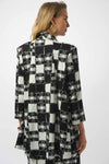 Joseph Ribkoff Jacquard Sweater Plaid Print A-Line Jacket 253017 F25