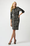 Joseph Ribkoff Silky Knit Abstract Print Sheath Dress 253093 F25